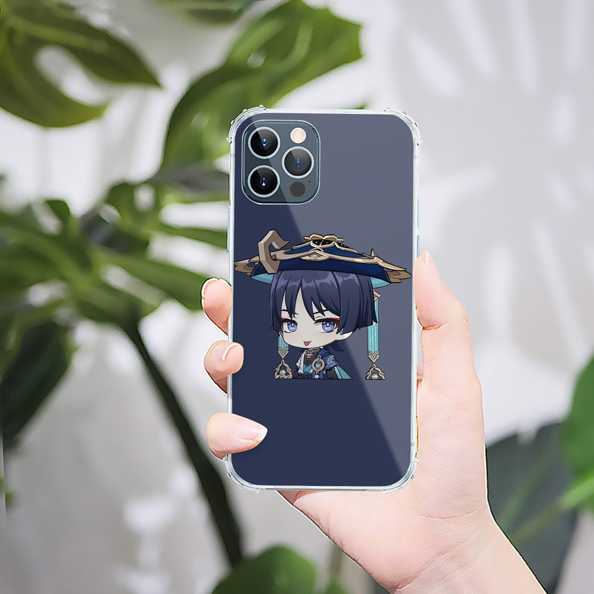 げんし神 さんペい genshin Sanpei 【iPhone 12シリーズ対応】透明スマホケース（クリアソフトケース）